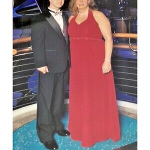 Vtg David's Bridal Y2K Lined Polyester Bridesmaids Prom Formal Maxi Dress Sz 20